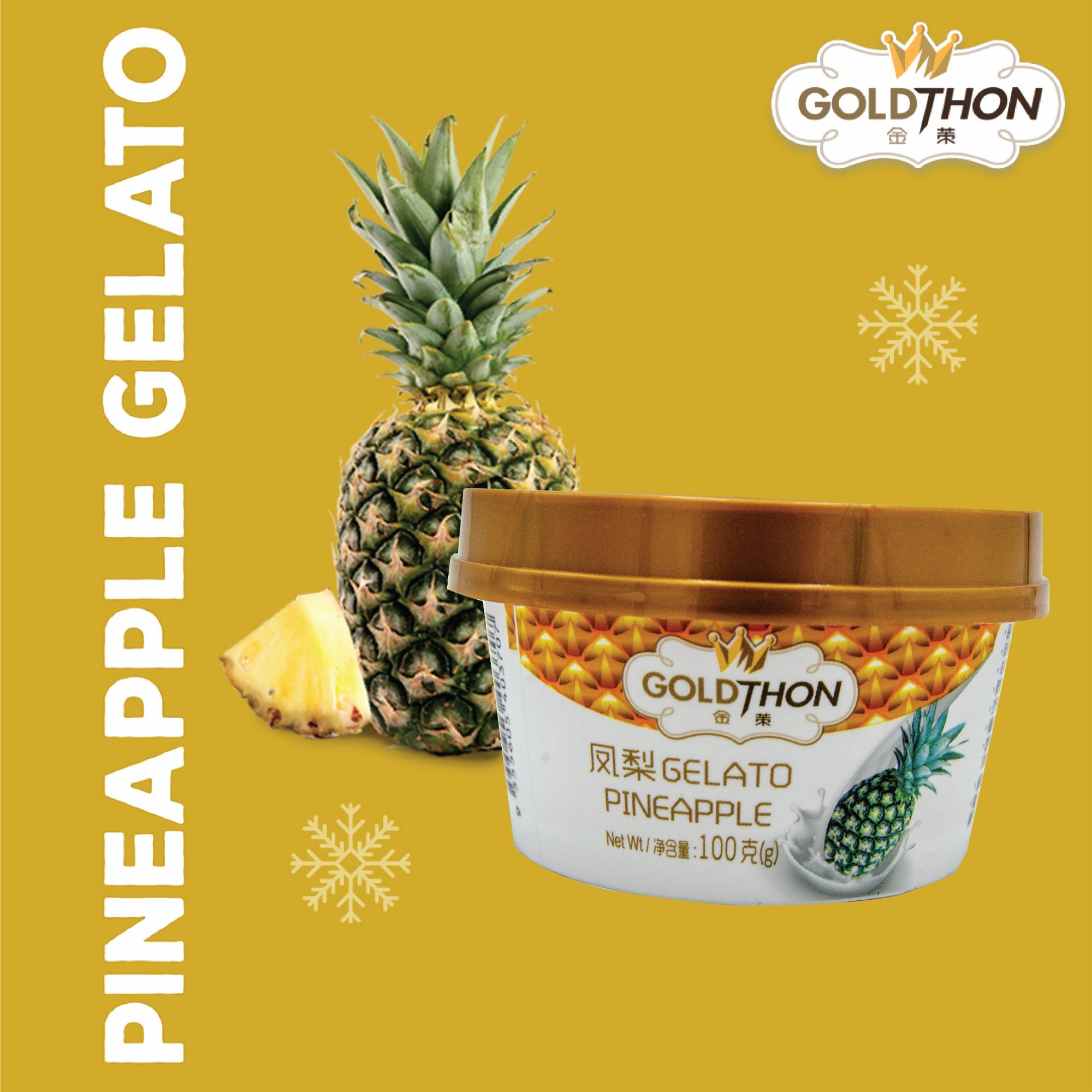 [Klang Valley ONLY 只限雪隆区] Pineapple Gelato 凤梨意式冰淇淋 (100g)